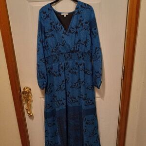 James & ErinBlue and Black Floral Maxi dress